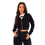 TEENS16 BLACK ZIP CROP HOODIE