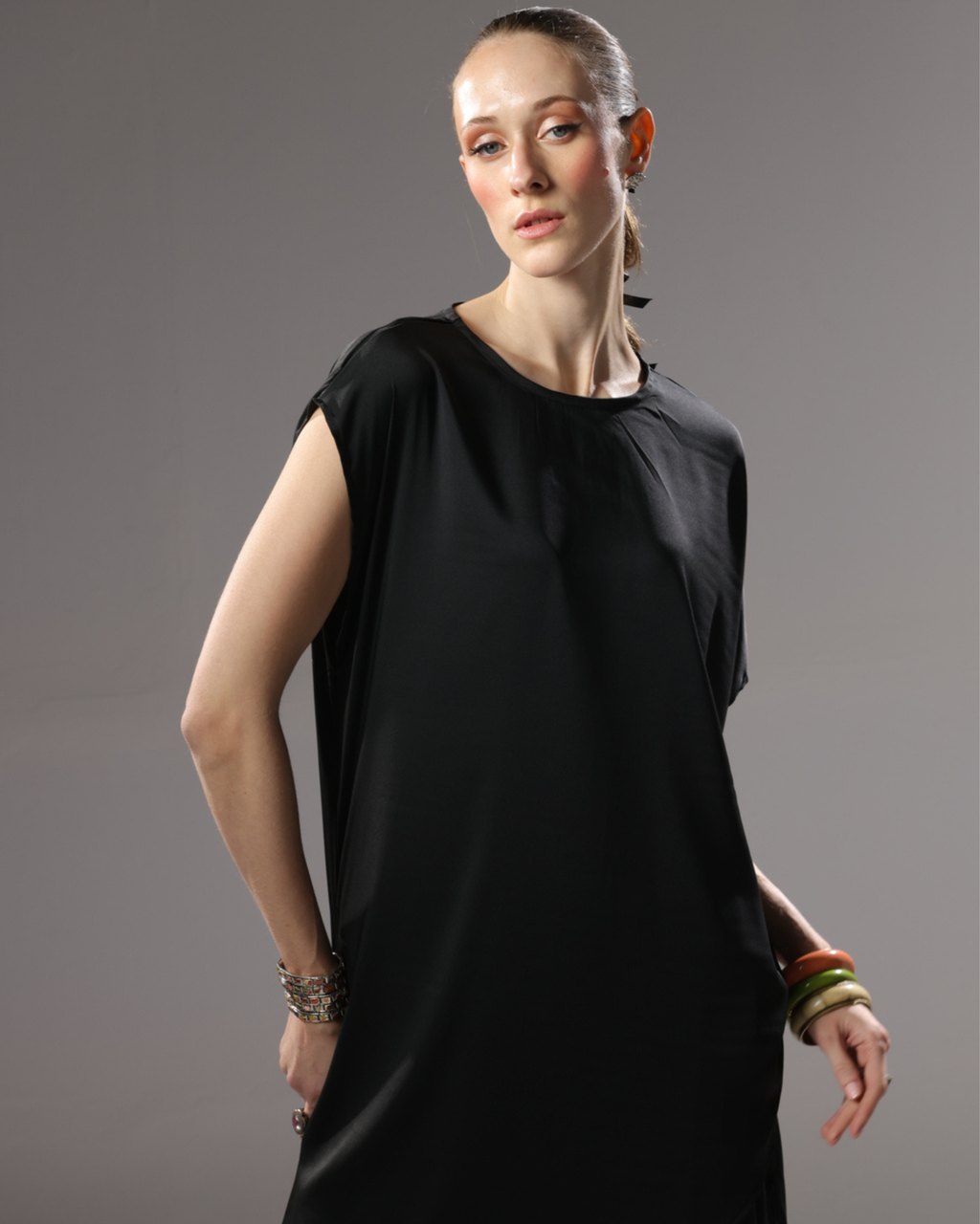 Noir Drape Dress