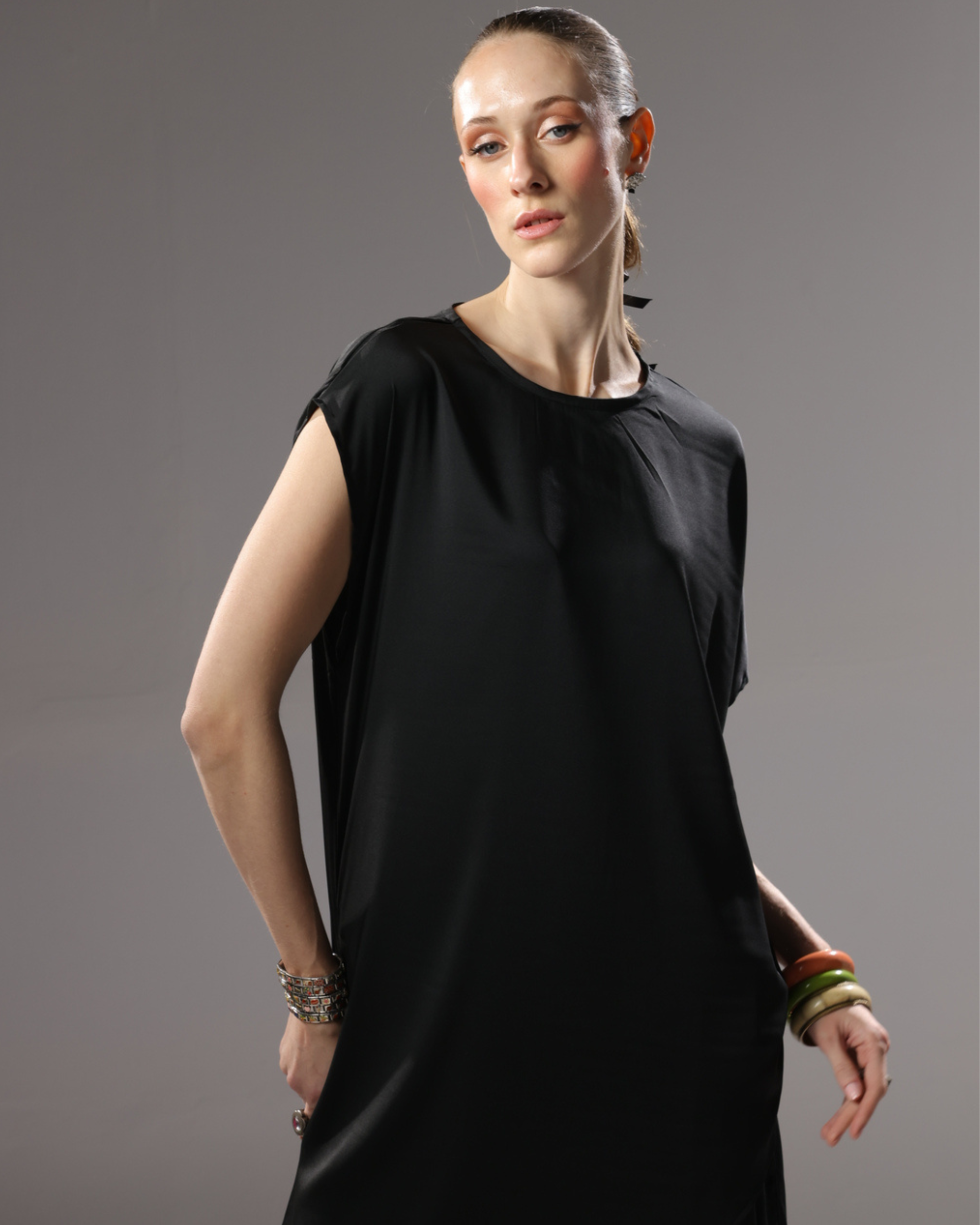 Noir Drape Dress