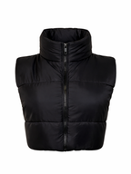 TEENS16 CROPPED ZIP UP PUFFER GILET JACKET