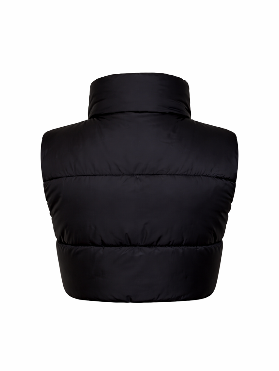 TEENS16 CROPPED ZIP UP PUFFER GILET JACKET