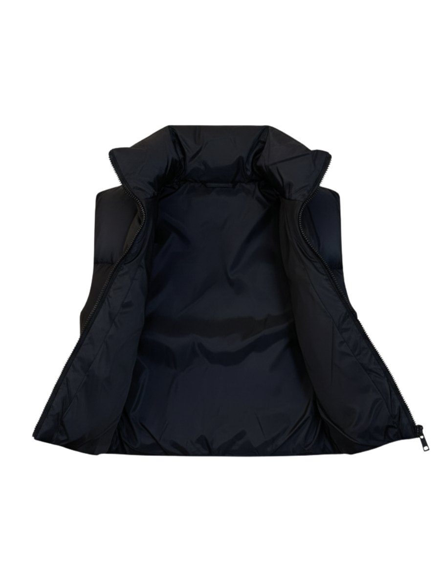 TEENS16 CROPPED ZIP UP PUFFER GILET JACKET