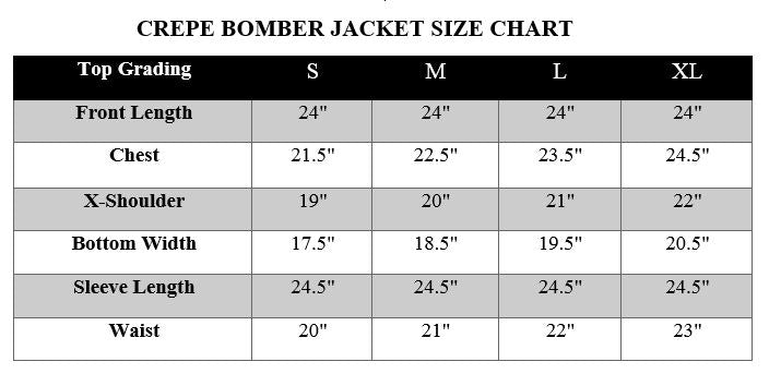 TEENS16 CREPE  BOMBER JACKET