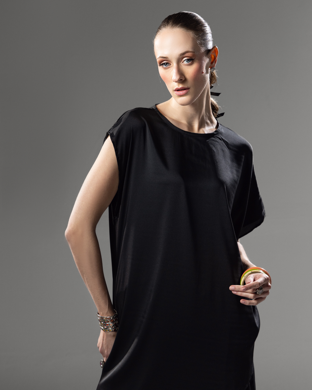 Noir Drape Dress