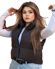 Pack of 2 Teens16 Puffer Jacket & White Solid Scoop Neck Slim Tee