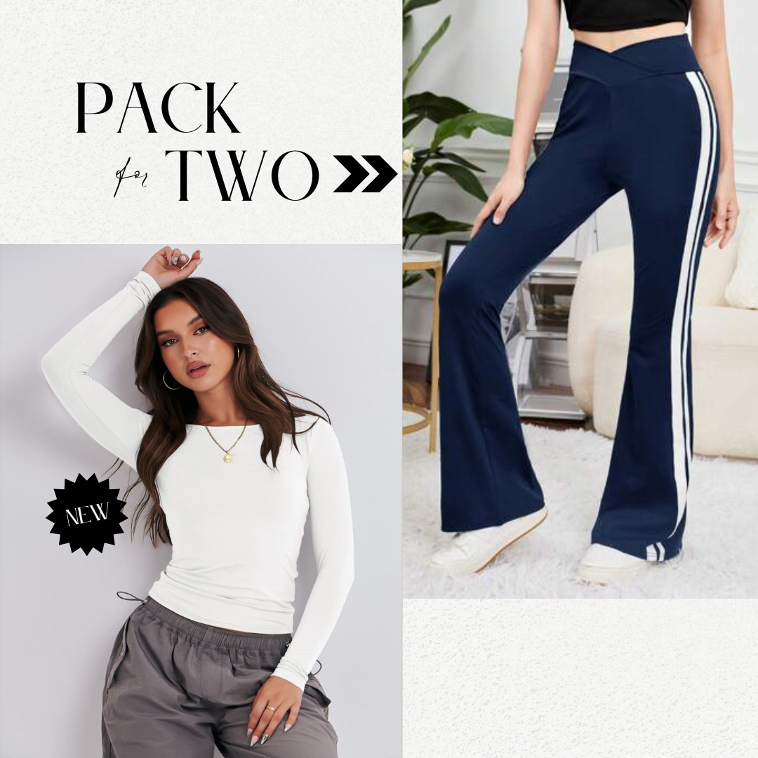 Pack of 2 Bundle: Trousers + Fitted Tee!"