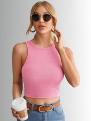 Teens16 LuxeFlow Sleeveless Tank in Pink