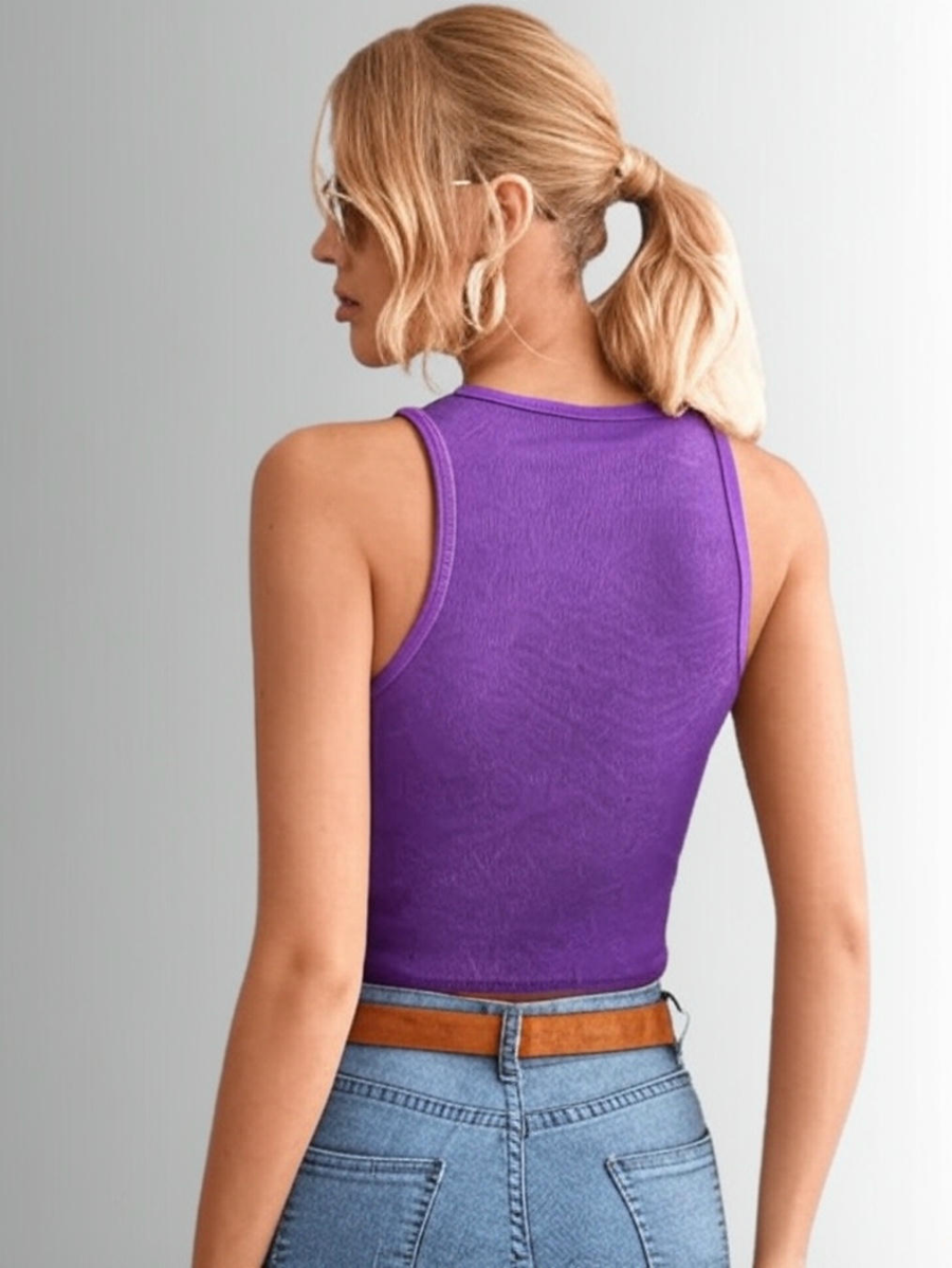 Teens16 LuxeFlow Sleeveless Tank in Purple