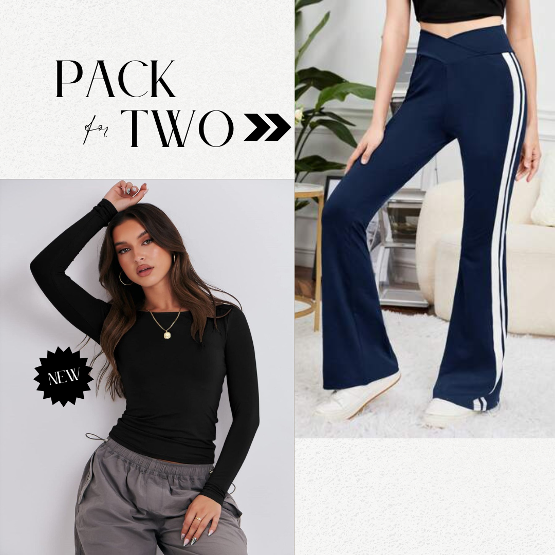 Pack of 2 Bundle: Trousers + Fitted Tee!"