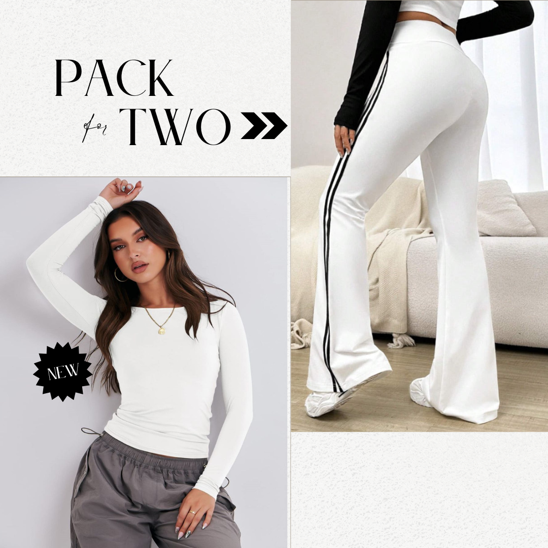 Pack of 2 Bundle: Trousers + Fitted Tee!"