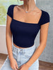 Haut Slim-Fit Chic Top by Teens16.com- NAVY
