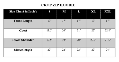 TEENS16 BLACK ZIP CROP HOODIE