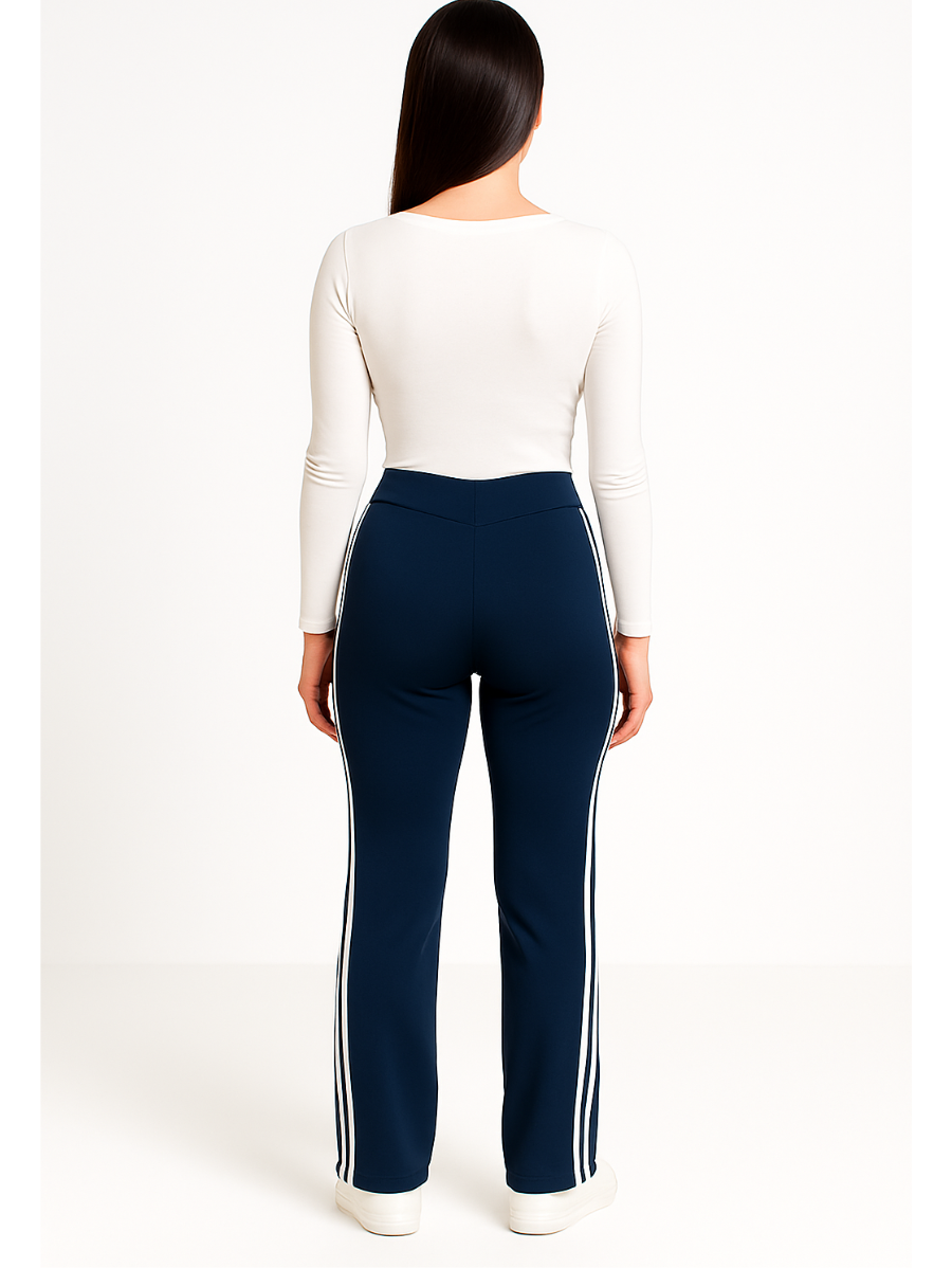 Teens16 Comfy Patchwork Bell-Bottoms NAVY Secondary image