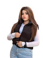 Pack of 2 Teens16 Puffer Jacket & White Solid Scoop Neck Slim Tee