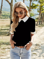 Teens16 Luxe Bold Block Collar Blouse