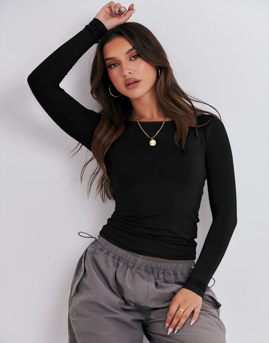 Shape Me Sleek Shirt BLACK