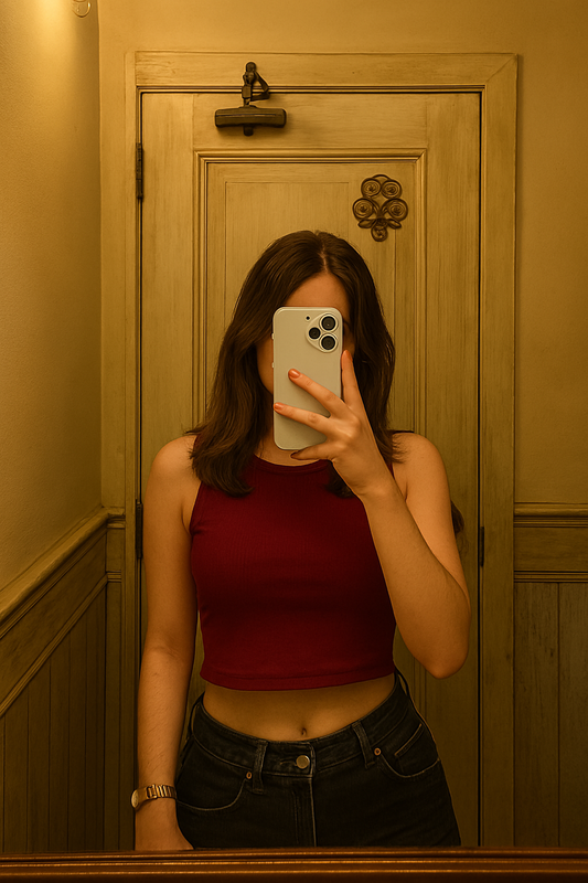 Teens16 LuxeFlow Sleeveless Tank Maroon