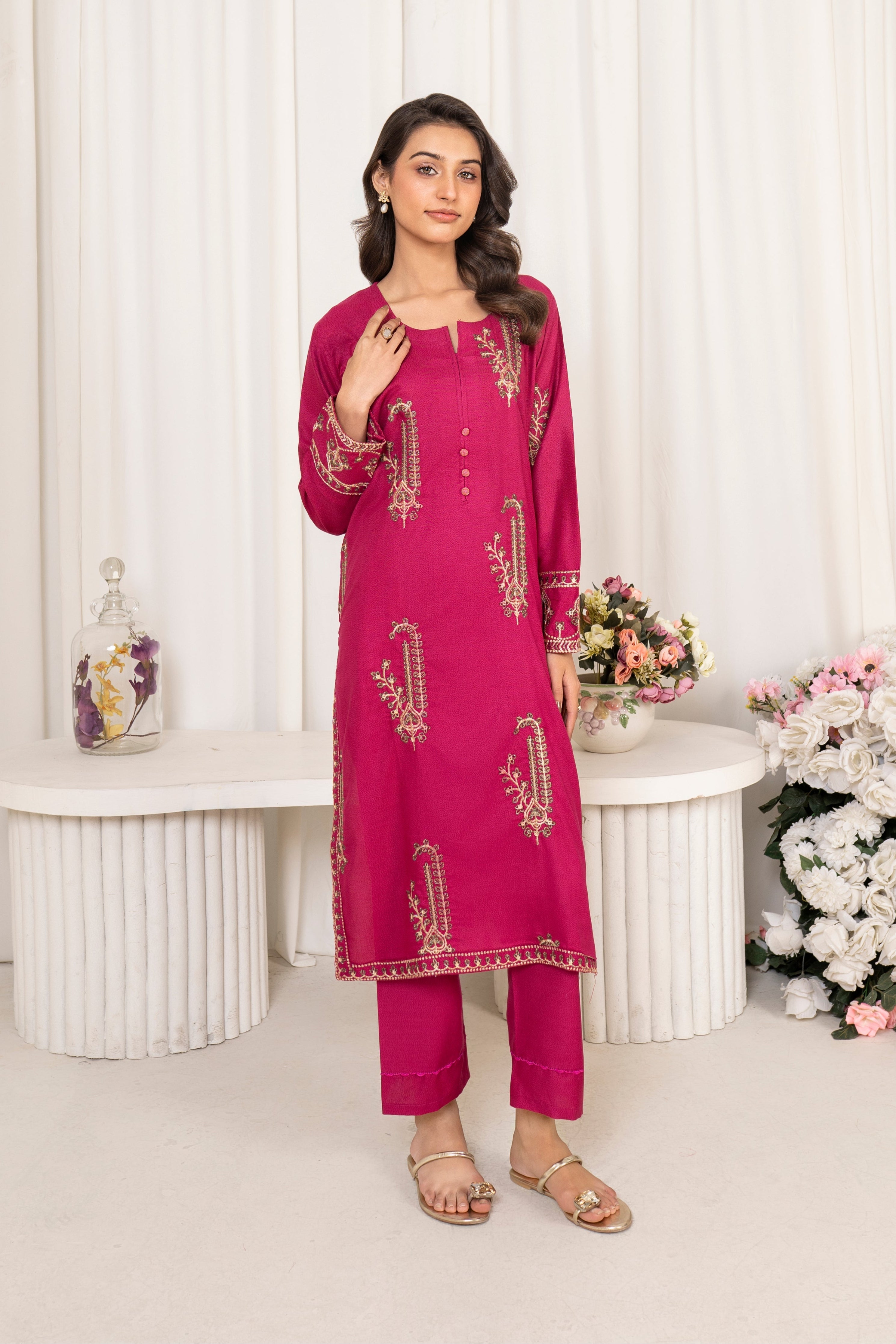 Teens16 Signature Magenta Lawn 2 Piece Suit
