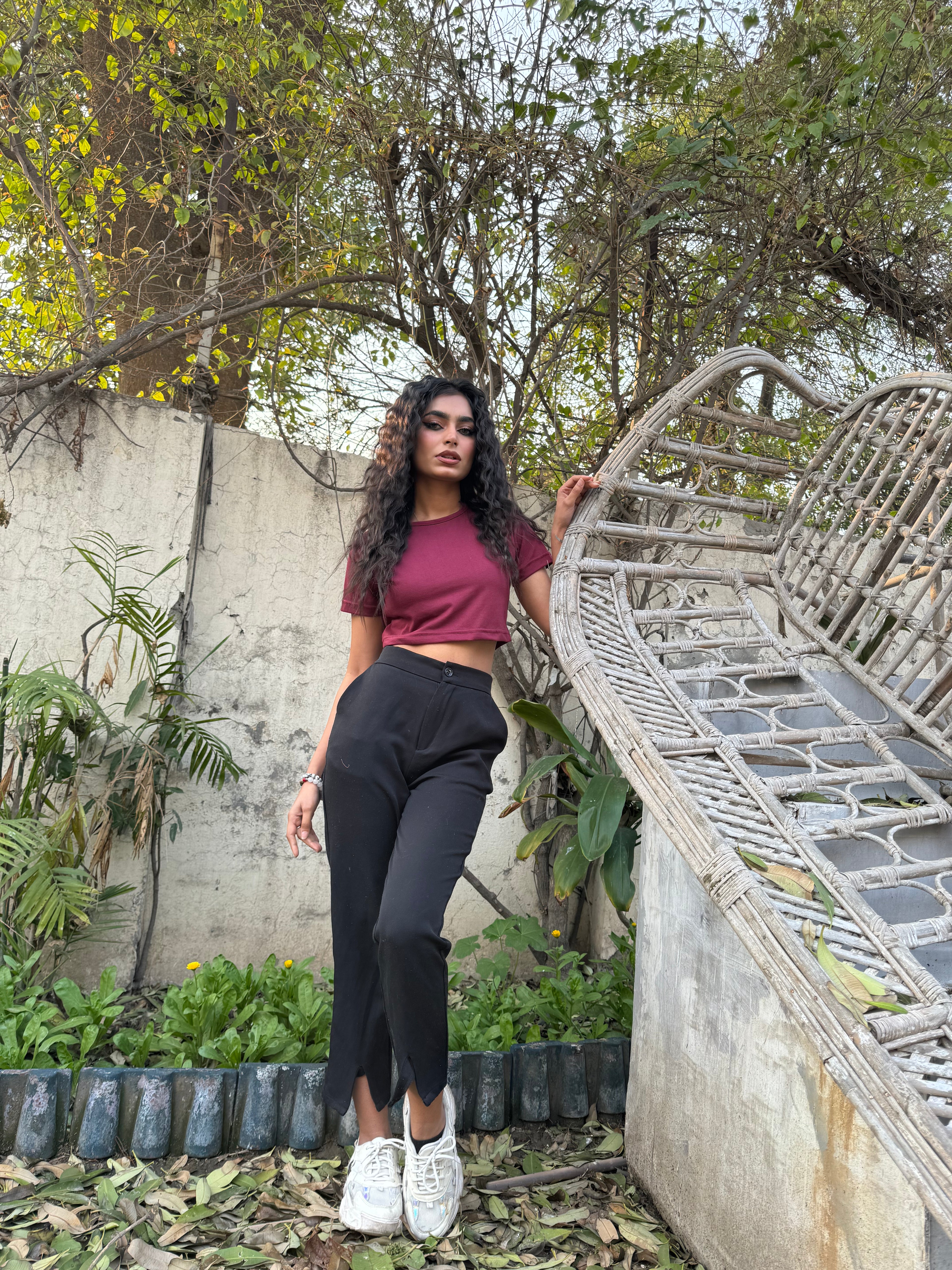 Modern Elegance of Teens16 Solid Mock Neck."