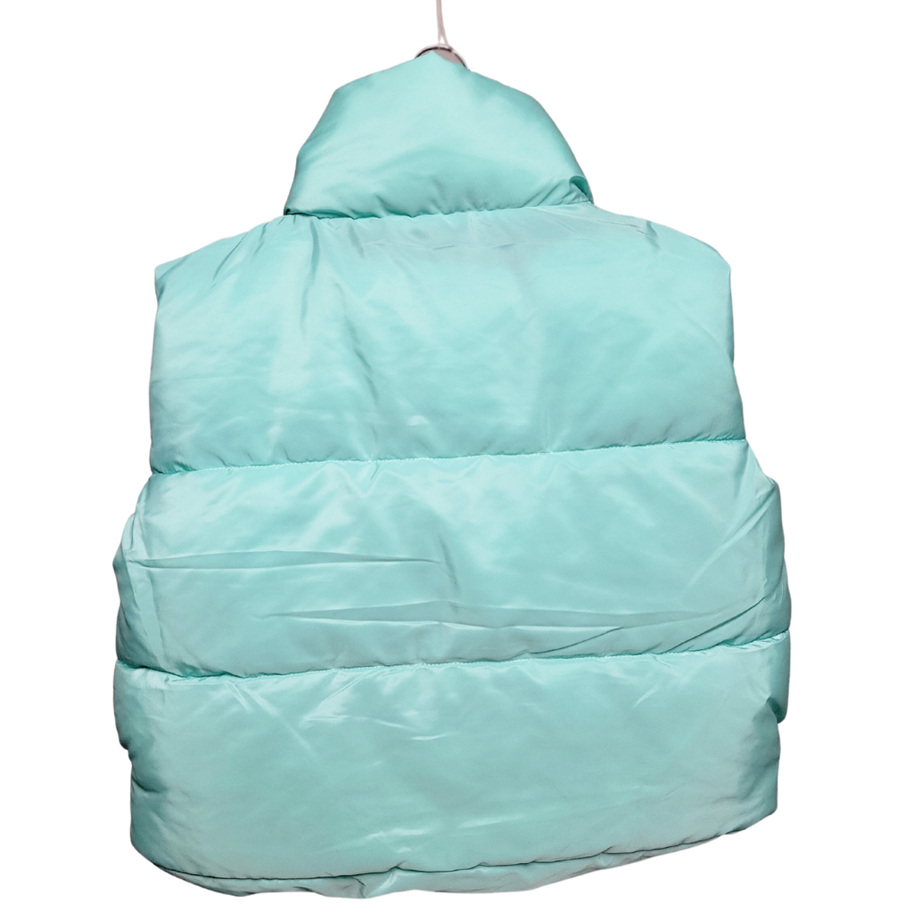 TEENS16 MINT CROPPED ZIP UP PUFFER GILET