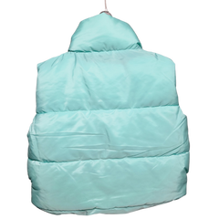 TEENS16 MINT CROPPED ZIP UP PUFFER GILET