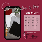 Teens16 Essentials: 4-Pack Half Sleeve Tee Collection