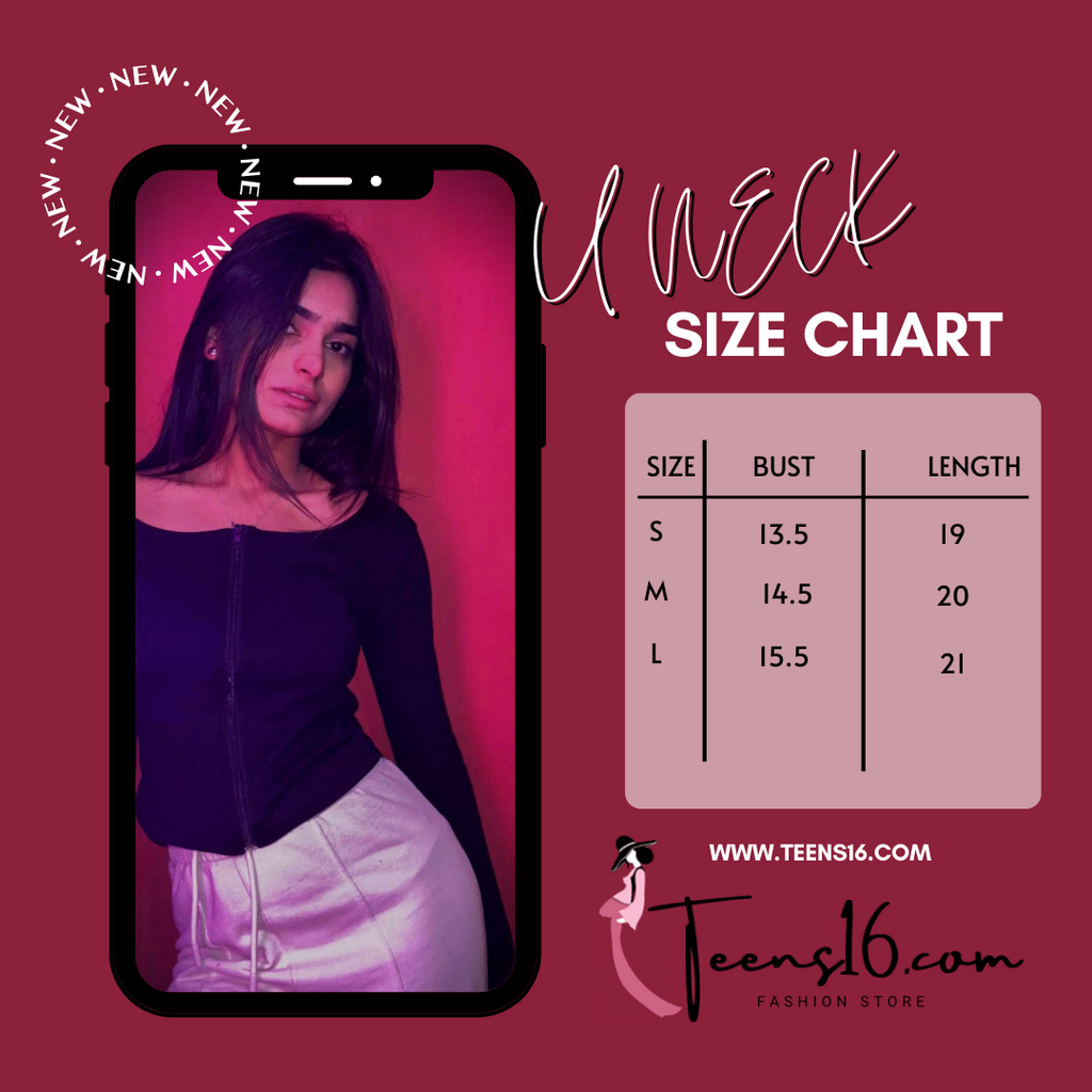 Teens16 U Neck Ribbed Zipper Up Crop Top