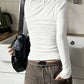 Teens16 Solid Scoop Neck Slim Tee T-Shirt for Girls