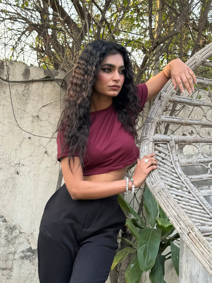 Modern Elegance of Teens16 Solid Mock Neck."