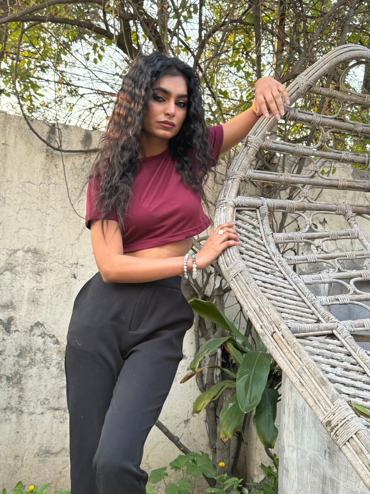 Modern Elegance of Teens16 Solid Mock Neck."