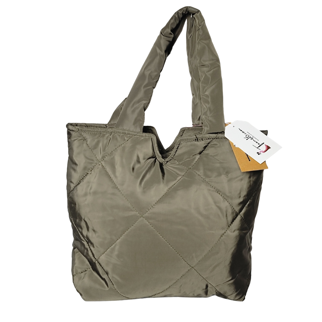 TEENS16 LARGE OLIVE PADDED TOTE BAG WITH PILLOW BAG