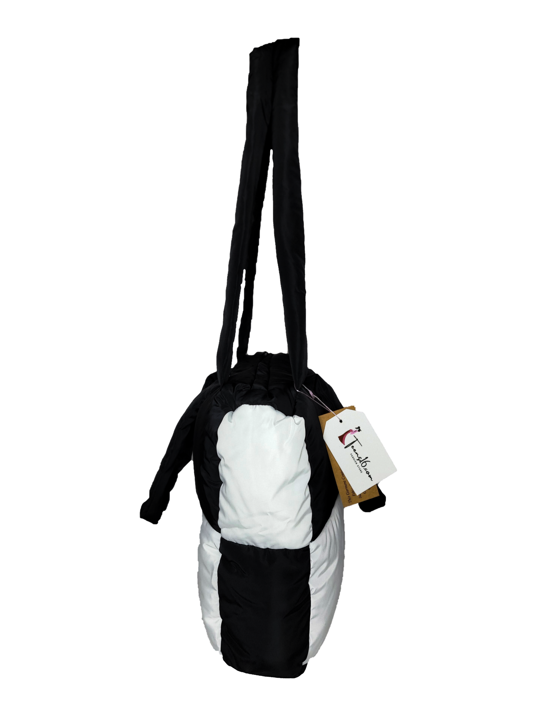 TEENS16  LUXURY TOTE BAG BLACK & WHITE