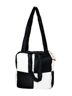 TEENS16  LUXURY TOTE BAG BLACK & WHITE