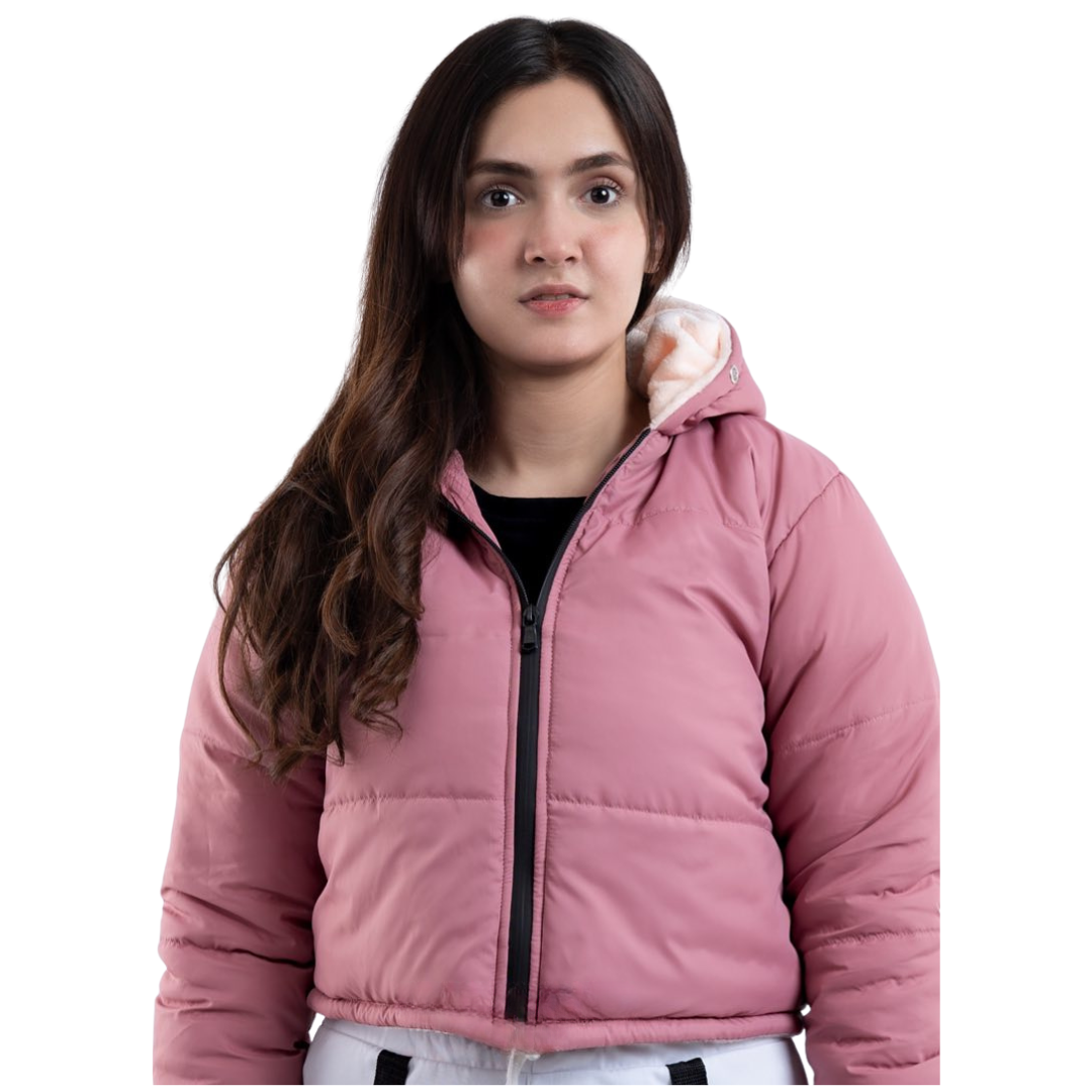 Teens16 quilted down hoodie jacket. Main image
