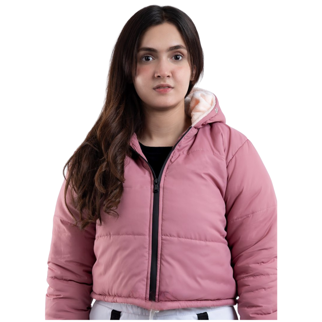 Teens16 quilted down hoodie jacket.