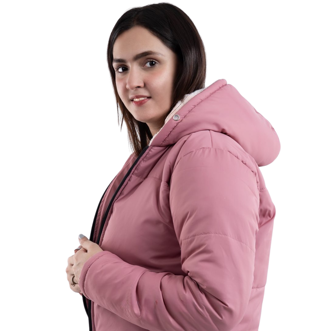 Teens16 quilted down hoodie jacket. Secondary image