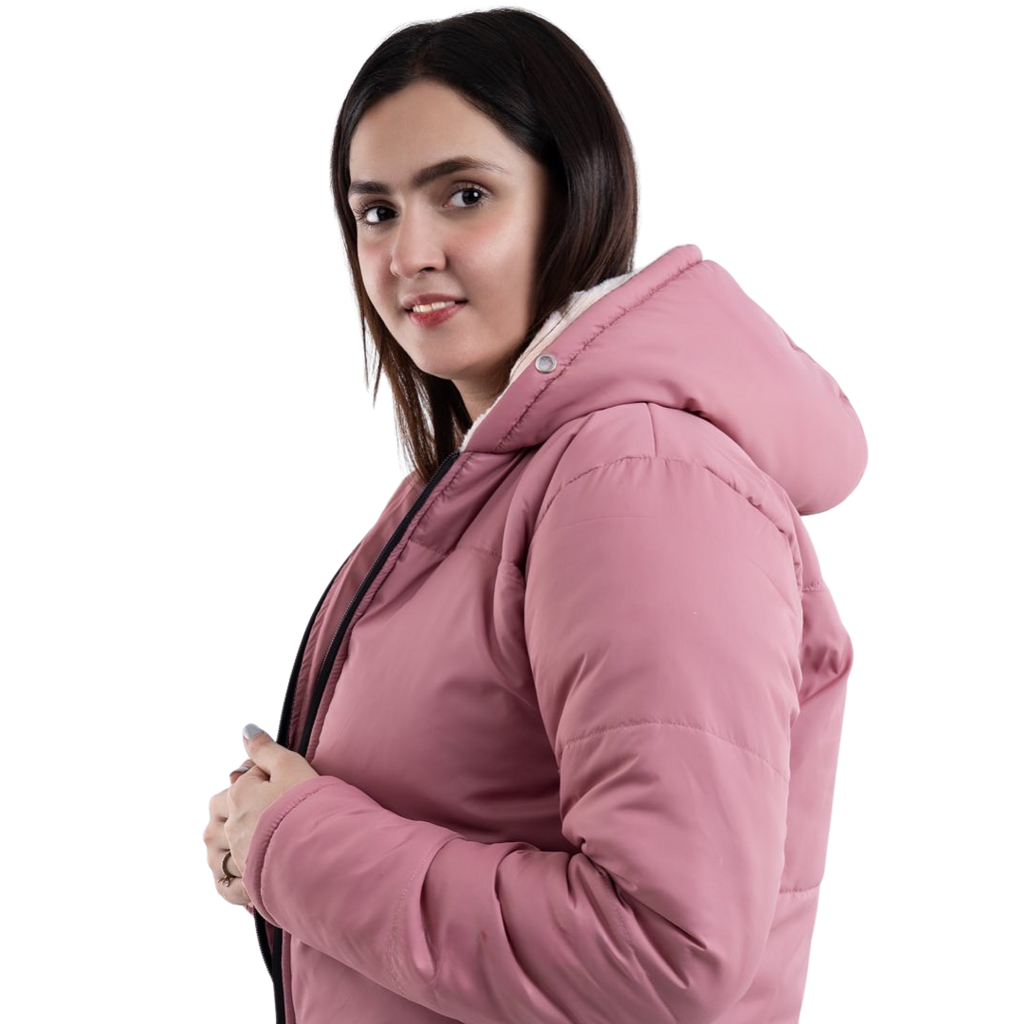 Teens16 quilted down hoodie jacket.