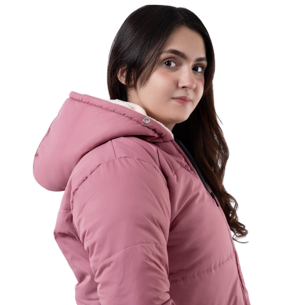 Teens16 quilted down hoodie jacket.